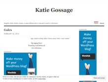 Tablet Screenshot of katiegossage.wordpress.com