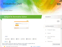 Tablet Screenshot of himanshudutt.wordpress.com