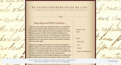 Desktop Screenshot of myeatingdisorderruledmylife.wordpress.com