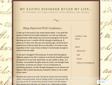 Tablet Screenshot of myeatingdisorderruledmylife.wordpress.com