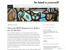 Tablet Screenshot of bekind2yourself.wordpress.com
