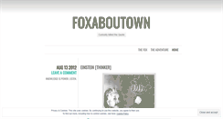 Desktop Screenshot of foxaboutown.wordpress.com