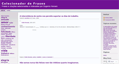Desktop Screenshot of colecionadordefrases.wordpress.com