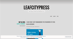 Desktop Screenshot of leafcitypress.wordpress.com