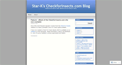 Desktop Screenshot of checkforinsects.wordpress.com