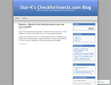 Tablet Screenshot of checkforinsects.wordpress.com
