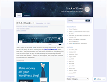Tablet Screenshot of crackofdawn.wordpress.com
