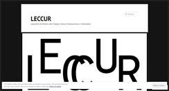 Desktop Screenshot of leccur.wordpress.com