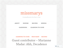 Tablet Screenshot of missmarys.wordpress.com