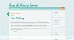 Desktop Screenshot of in.bancdebinaryforum.wordpress.com
