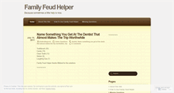 Desktop Screenshot of familyfeudhelper.wordpress.com