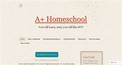 Desktop Screenshot of ahomeschool.wordpress.com