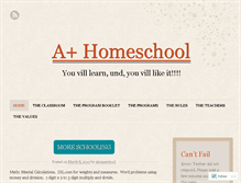 Tablet Screenshot of ahomeschool.wordpress.com