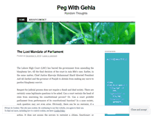 Tablet Screenshot of pegwithgehla.wordpress.com