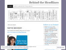 Tablet Screenshot of headlinepublishing.wordpress.com