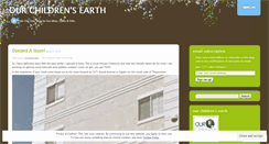 Desktop Screenshot of ourchildrensearth.wordpress.com