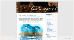 Desktop Screenshot of kronikisejnenskie.wordpress.com