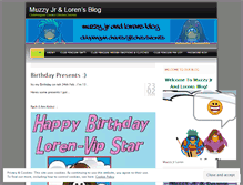 Tablet Screenshot of lorenandmuzzyjr.wordpress.com
