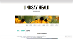 Desktop Screenshot of lindsayheald.wordpress.com