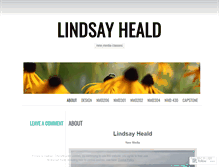 Tablet Screenshot of lindsayheald.wordpress.com