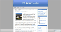 Desktop Screenshot of diyconservatories.wordpress.com