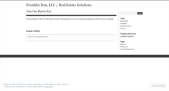 Desktop Screenshot of franklinrun.wordpress.com
