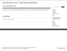 Tablet Screenshot of franklinrun.wordpress.com