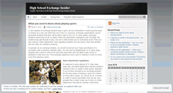 Desktop Screenshot of highschoolexchange.wordpress.com
