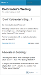 Mobile Screenshot of coldreader.wordpress.com
