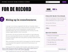 Tablet Screenshot of forderecord.wordpress.com