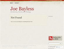 Tablet Screenshot of joebayless.wordpress.com