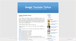 Desktop Screenshot of googletranslateturkce.wordpress.com