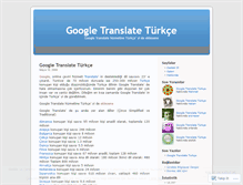 Tablet Screenshot of googletranslateturkce.wordpress.com
