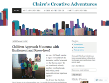 Tablet Screenshot of clairescreativeadventures.wordpress.com