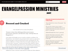 Tablet Screenshot of evangelpassion.wordpress.com