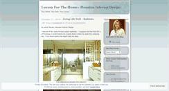 Desktop Screenshot of luxuryforthehome.wordpress.com