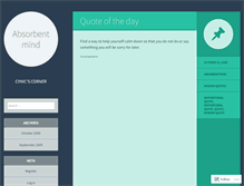 Tablet Screenshot of absorbentmind.wordpress.com