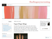 Tablet Screenshot of findingmymeaning.wordpress.com