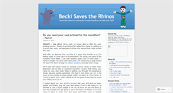 Desktop Screenshot of beckisavestherhinos.wordpress.com