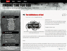 Tablet Screenshot of findingtimeforgod.wordpress.com