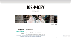 Desktop Screenshot of joshplusjoey.wordpress.com