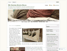 Tablet Screenshot of mysisterknits.wordpress.com