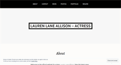 Desktop Screenshot of laurenlaneallison.wordpress.com