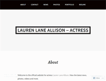 Tablet Screenshot of laurenlaneallison.wordpress.com