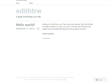 Tablet Screenshot of edithtrw.wordpress.com