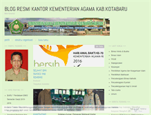 Tablet Screenshot of kemenagkotabaru.wordpress.com