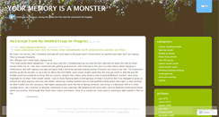 Desktop Screenshot of memorymonster.wordpress.com