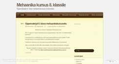 Desktop Screenshot of mehaanika8kl.wordpress.com