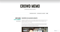 Desktop Screenshot of crowdmemo.wordpress.com