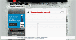 Desktop Screenshot of livecricketinfo.wordpress.com